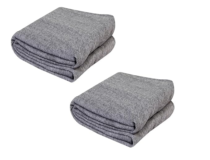 Dream Living Woolen Blanket Warm and Super Soft Single Bed Blankets for All Season Multipurpose  (Grey, Pack of 2)