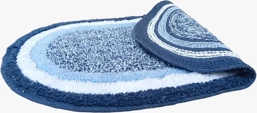 "Soft and Absorbent Oval Bath Mat - Machine Washable, Quick Dry, Non-Slip Backing - Perfect for Bathroom, Bedroom, Kitchen