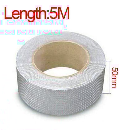Leakage Repair Waterproof Tape - Aluminium Foil Tape with Butyl Rubber for Pipe & Roof Leaks 5CM x 5M Pack Of 1