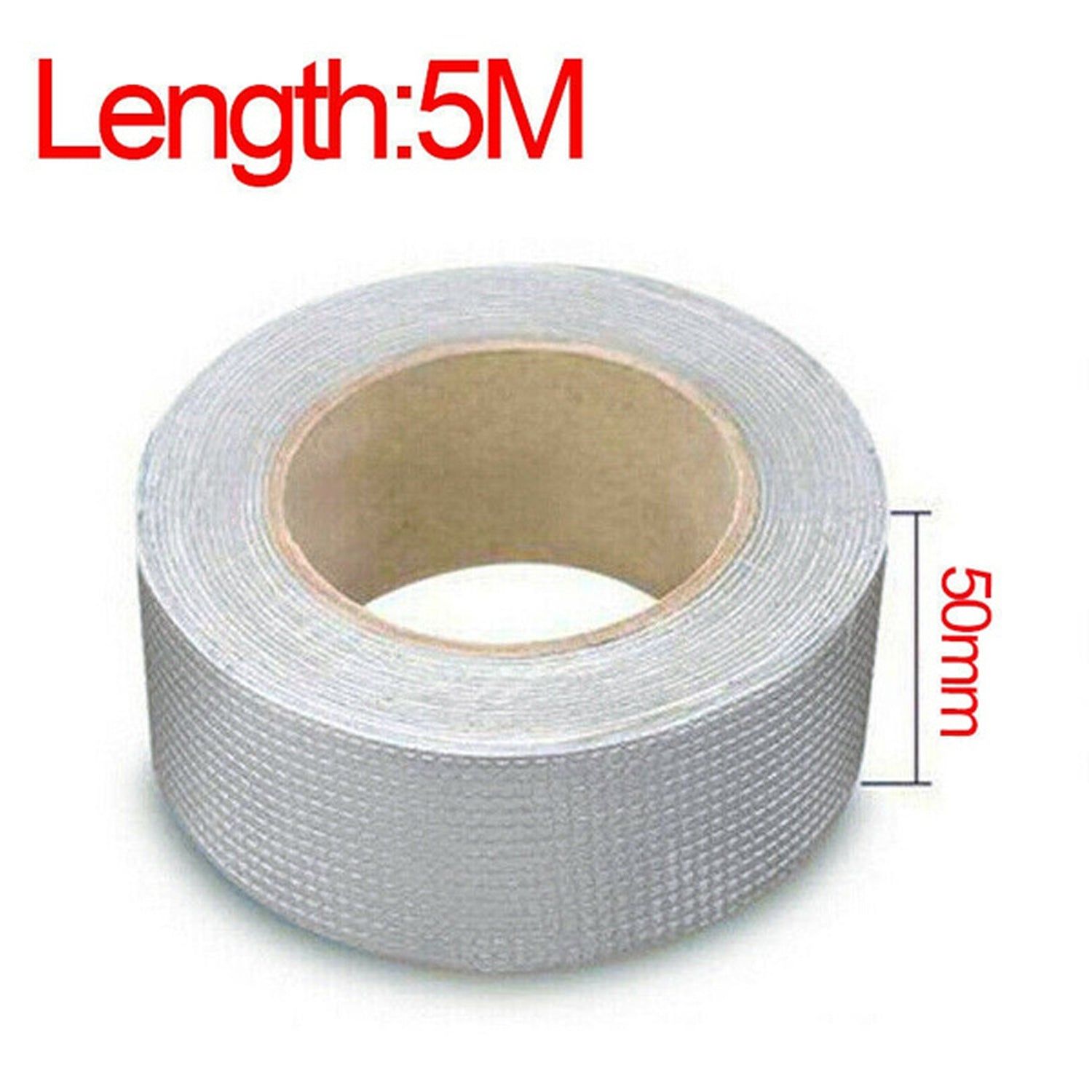 Leakage Repair Waterproof Tape - Aluminium Foil Tape with Butyl Rubber for Pipe & Roof Leaks 5CM x 5M Pack Of 1