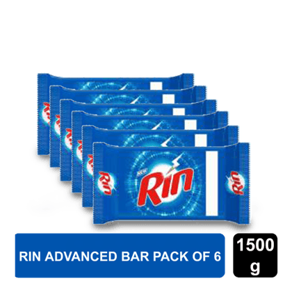 Rin Advanced Bar Pack Of 6, 1500 gm Bar