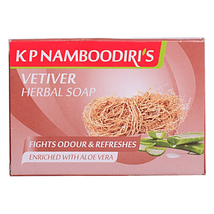 K.P. Namboodiris Vetiver Herbal Soap Enriched With Aloe Vera - Fights Odour, Refreshes Skin, 75 g