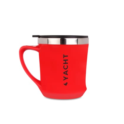 Yacht Travel Mug inside Stainless Steel with Lid for Coffee, Tea or Smoothies, Coffee mug, Wisdom Red, 350 ml