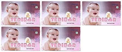 CURATIO Tedibar Baby Bathing Bar, 75 g Each - Pack of 8