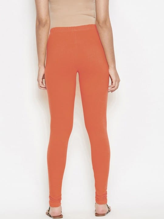 Women Pack Of 2 Solid Churidar-Length Leggings