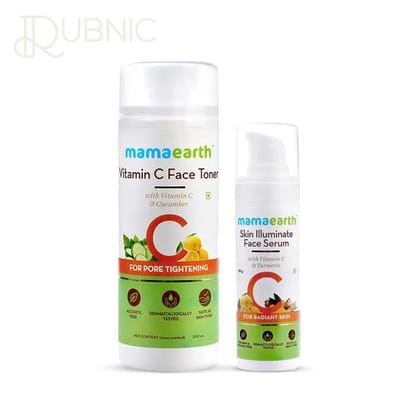 Mamaearth Vitamin C Intense Glow Combo Serum (Vitamin C Face Toner 200ml+ Skin Illuminate Face Serum