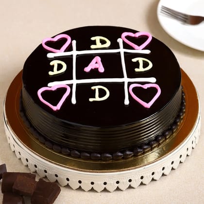Happy Fathers Day Truffle Cake Eggless Half Kg