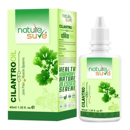 Nature Sure Cilantro Dhania Oil 40ml for Joint Pain and Muscle Spasms in Men and Women