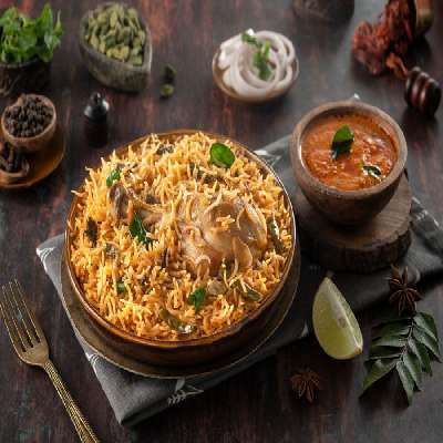 Andhra Chicken Biryani-[serves-2]