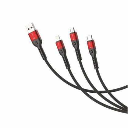 Lyne Flexy16 2.4Amp 1.25Mtr 3IN1 Data Cable