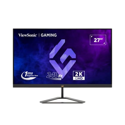 ViewSonic VX2758A-2K-PRO-3 (68.58 Cm) 27Inch 240Hz IPS QHD 2K Gaming Monitor, HDR10, FreeSync, 2 x HDMI , Display Port.