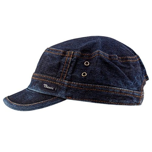 Motoway Trendy Denim Cap for Men/Women (Blue)-Pack of 1