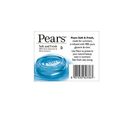 Pears Soft and Fresh Bathing Bar 100Gm