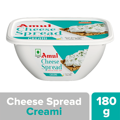 Amul Processed Cheese Spread - Creami, Made From 100% Pure Milk, 180 G Tub(Savers Retail)