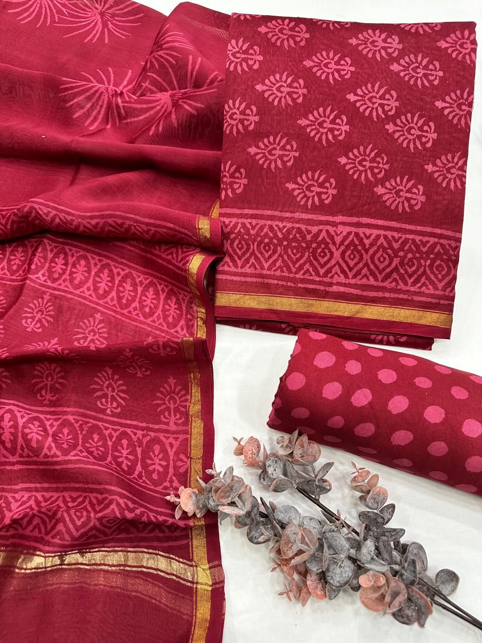 Chanderi Silk Suit Set