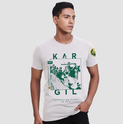 Kargil White Infantry T-shirt-S
