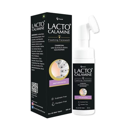 Lacto Calamine Charcoal Foaming Face Wash Pack of 1 x 150 ml