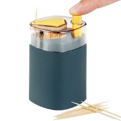4005L Toothpick Holder Dispenser, Pop-Up Automatic Toothpick Dispenser for Kitchen Restaurant Thickening Toothpicks Container Pocket Novelty, Safe Container Toothpick Storage Box