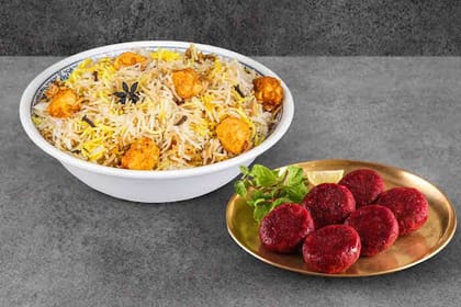 Veg Biryani & Starter Combo __ Lucknowi Mini Veg Biryani,Potato Wedges (Medium)