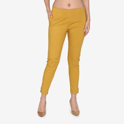 Women's Cotton Formal Pants - Golden Golden 3XL
