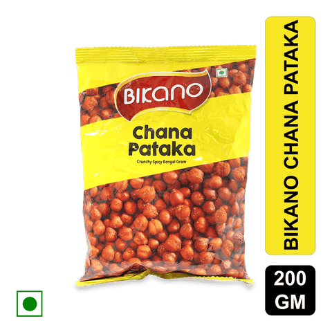 Bikano Chana Pataka Crunchy Spicy Benagl Gram Namkeen Snacks, 200 gm Pouch
