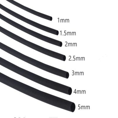 Heat Shrink Sleeve 3mm Black 1meter Industrial Grade