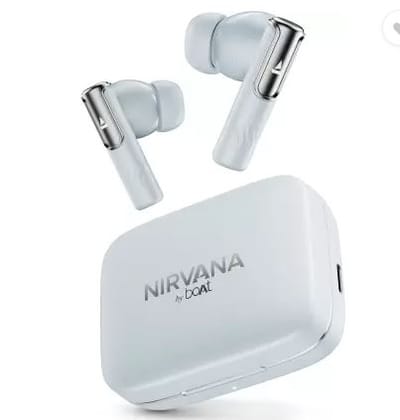 boAt Nirvana Ivy TWS Earbuds 50HRS Battery, v5.3 Bluetooth Earbuds,50dB Hybrid ANC, Dynamic Head Tracking- Quartaz Cyan