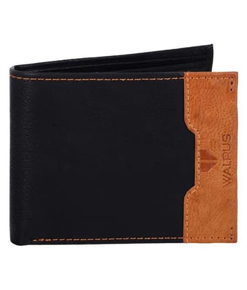 Walrus Leather Black Casual Regular Wallet - Black