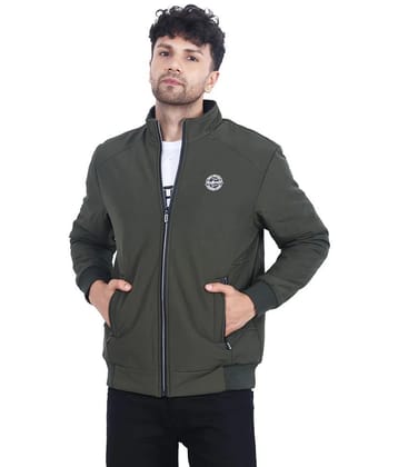 Dollar PU Leather Mens Leather Jacket - Olive ( Pack of 1 ) - None