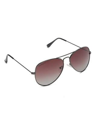 SUNNIES Unisex Brown Gradient Aviator TAC Polarized Full Rim Metal Frame UV400 Protection Sunglass-SUNNIES-021-C10