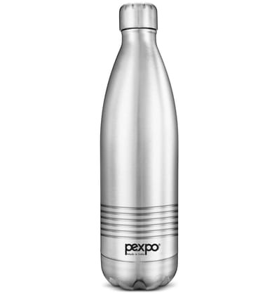 Pexpo Stainless Steel Hot and Cold Vacuum Insulated ISI Certified Flask, 500ml, Silver, Echo Delux | Lightweight & Keeps Drinks Hot/Cold for 24+ Hours