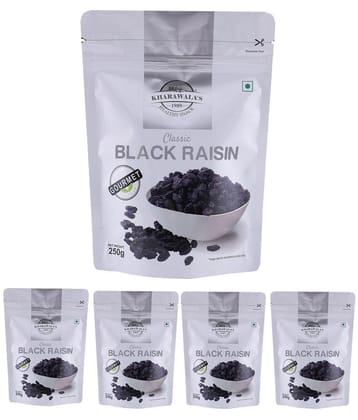 Kharawala''s Afghan Classic Black Raisin with Seed Pack of 5 (250 gms each)