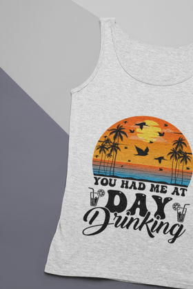Women's Tank Top: Summer Beach-Grey Melange / S
