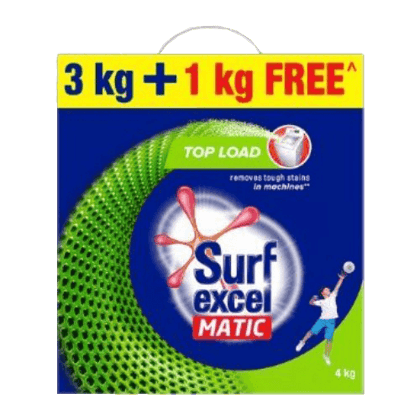 Surf Excel Detergent Powder Matic Top Load 3Kg+1Kg Free