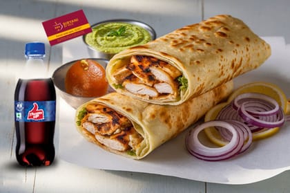 Chicken Tikka Roll + 1 Thums Up [250 ml] + Gulab Jamun [1 Pc].