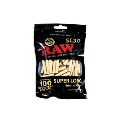 RAW Super Long Filters 6mm x 30mm - 100 Filters