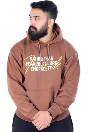 Oversized Frost Hoodie Brown-S
