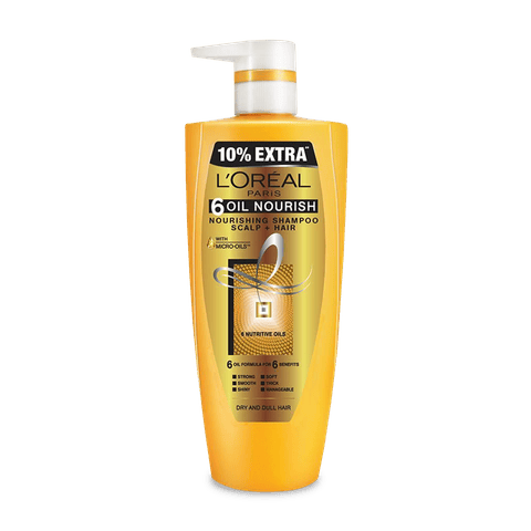 Loreal Paris Hair Expertise 6 Oil Nourish Shampoo, 704 ml Bottle