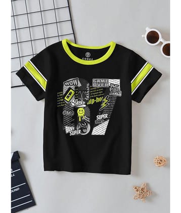 CODEZ Black Cotton Blend Boys T-Shirt ( Pack of 1 ) - None