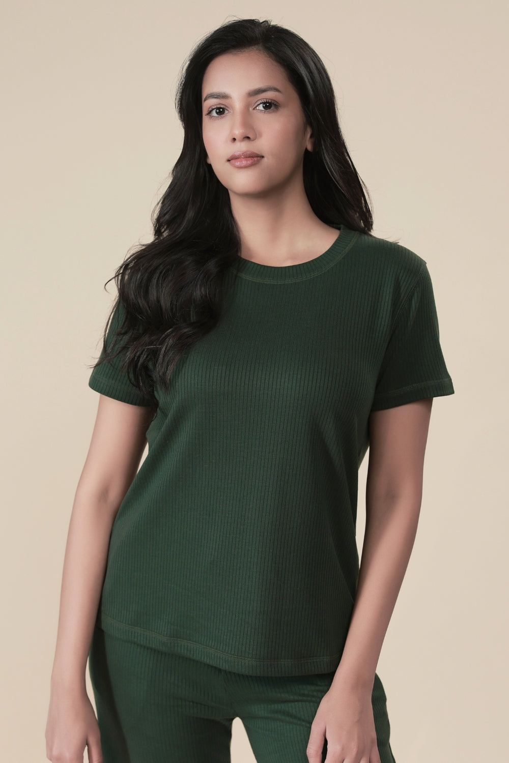 Tencel Ribbed Tee-XS