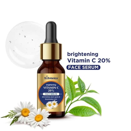 St.Botanica Vitamin C 20% + Vitamin E & Hyaluronic Acid Professional Face Serum, 10ml
