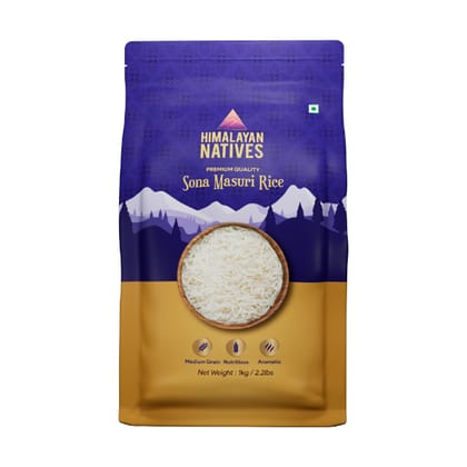 Himalayan Natives Premium Sona Masuri White Rice 1 Kg