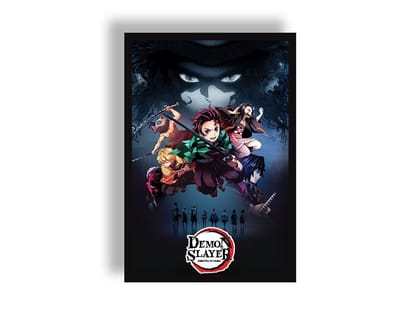 Demon Slayer Anime Wall Poster | Poster | Frame | Canvas-Poster / Small