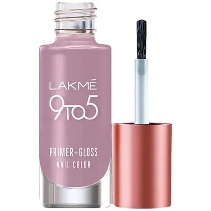 Lakme 9 to 5 Primer + Gloss Nail Colour Long Lasting Grey Cloud 16ml