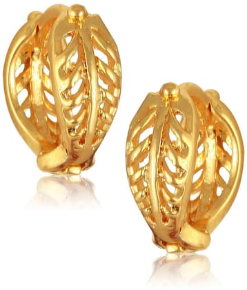Vighnaharta Golden Clip-Ons Earrings ( Pack of 1 ) - Golden