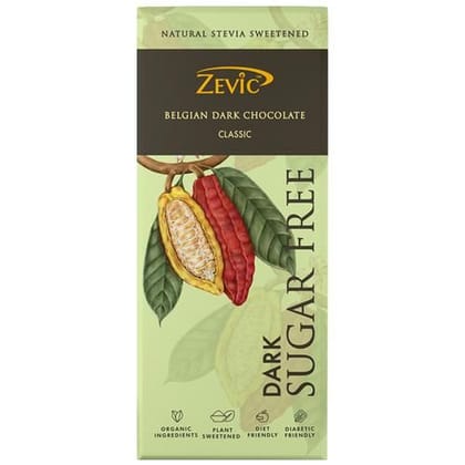 Zevic Premium Stevia Chocolate - Plain Classic, 40 gm