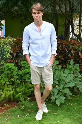 John - Finest Giza Cotton Kurta Shirt - White-S-38 / WHITE