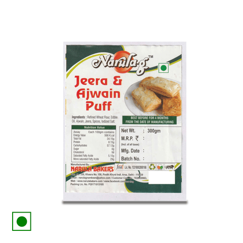 Narula-g Ajwain Puff, 300 gm Tray