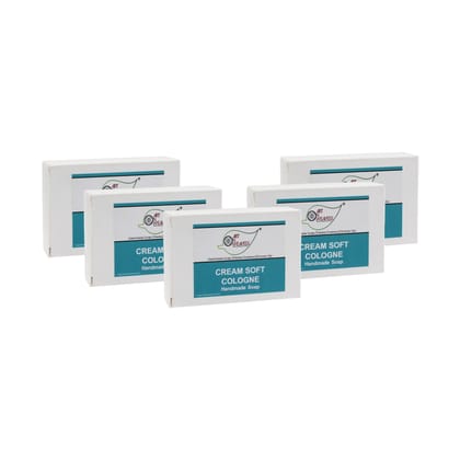 Artnweavess Cream Soft Cologne Handmade Soap NT, 100 gm - Pack of 5