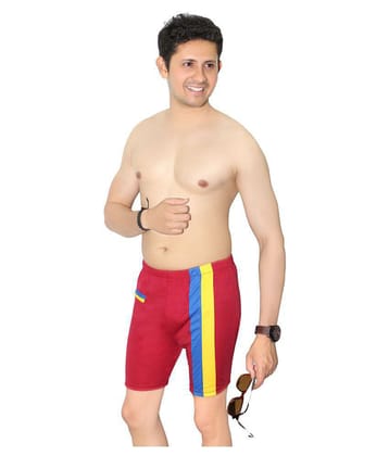 Goodluck Maroon Cotton Lycra Jammer - 34